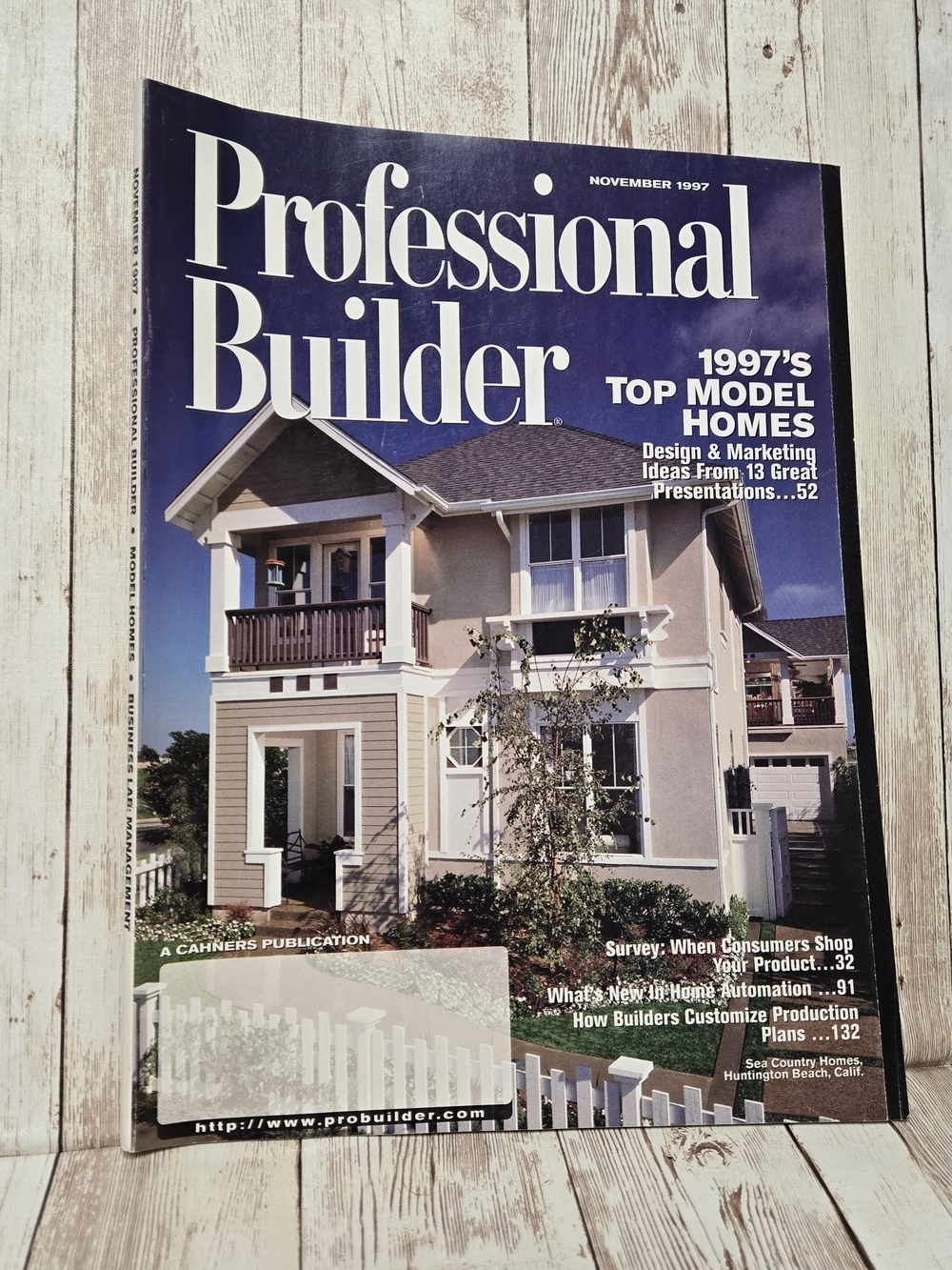 Professional Builder Nov 1997 Top Model Homes Architecture Real Estate Magazine